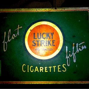 Vintage original lucky strike 10 cigarette case